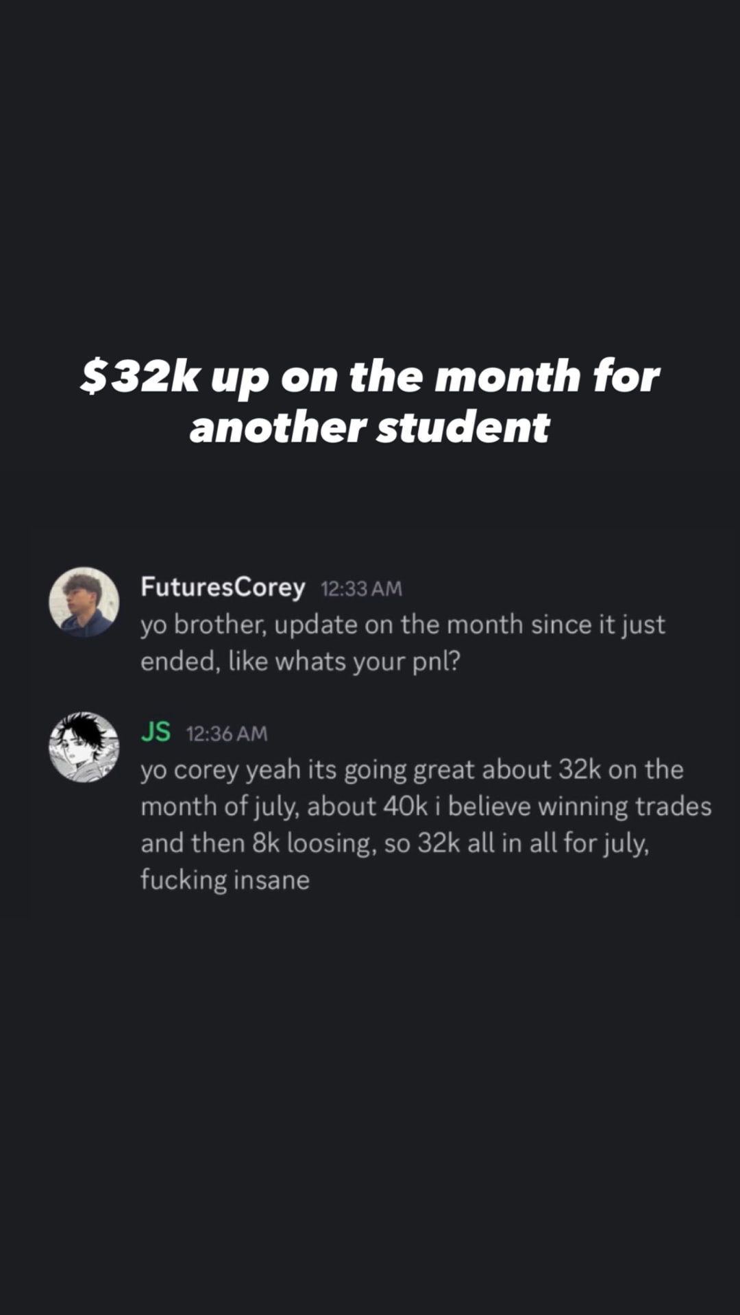 Payout proof from JS